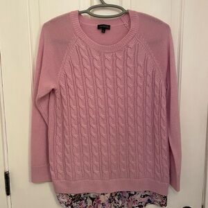 The Limited Light Pink Cable Knit Sweater